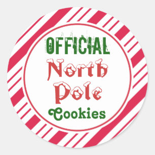 Pegatina Redonda Galletas Oficiales del Polo Norte Stickers