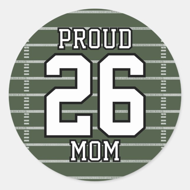 Pegatina Redonda Game Day Football (Anverso)