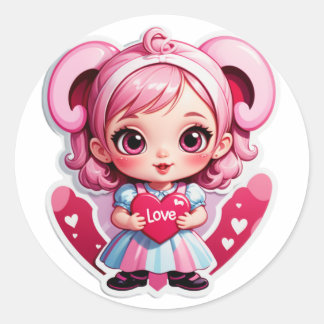 Pegatina Redonda Game Over? Never Love