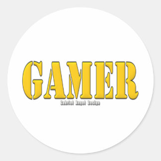 Pegatina Redonda Gamer