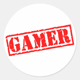 Pegatina Redonda Gamer