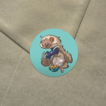 Gamer Sloth comiendo nachos en Personalizado de ro