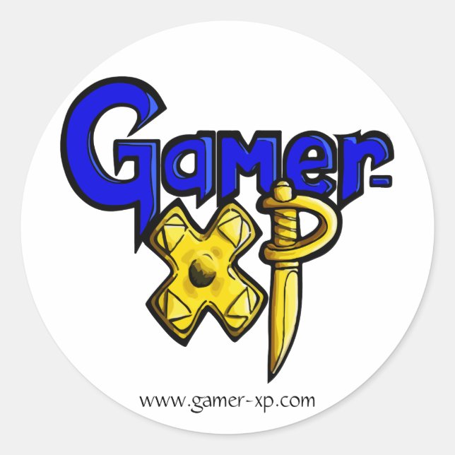 Pegatina Redonda Gamer-XP (Anverso)