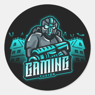 Pegatina Redonda Gaming Fusion Retro Gamer