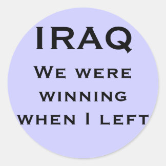 Pegatina Redonda Ganábamos cuando me fui, IRAQ