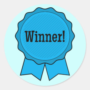 Pegatina Redonda Ganador de Blue Ribbon