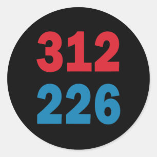 Pegatina Redonda Ganador de Trump 2024 312 resultados de elecciones