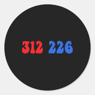 Pegatina Redonda Ganador de Trump 2024 312 resultados de elecciones