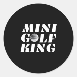Pegatina Redonda Ganador del Minigolf King