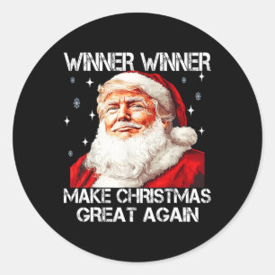 Pegatina Redonda Ganador hace a los Navidades geniales de nuevo San