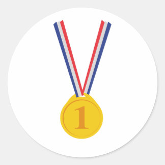 Pegatina Redonda Ganadora de medallas de oro