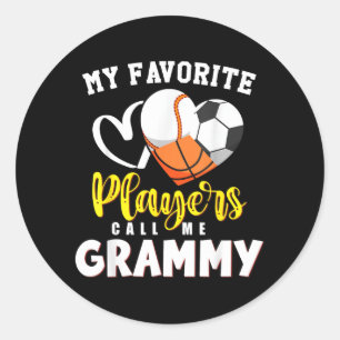 Pegatina Redonda Ganadores del Grammy de béisbol fútbol jugadores d