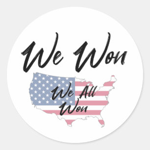Pegatina Redonda Ganamos