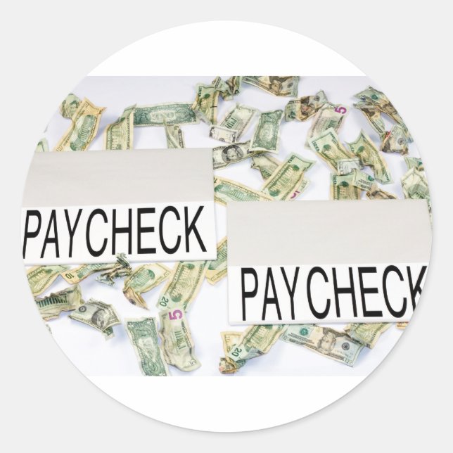 Pegatina Redonda Ganar a pagar (Anverso)