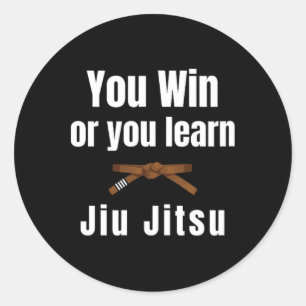 Pegatina Redonda Ganas o Aprendes Jiujitsu Judo Karate Boxeo K