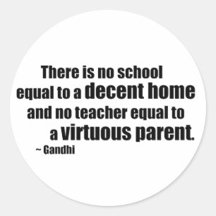 Pegatina Redonda Gandhi Homeschool