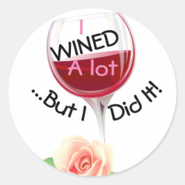 Pegatina Redonda Gané mucho Graduación Cap Topper