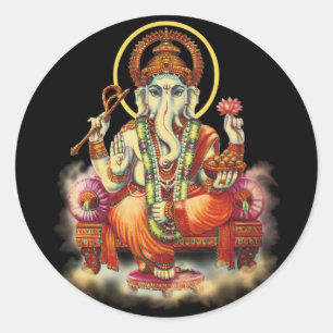 Pegatina Redonda Ganesh
