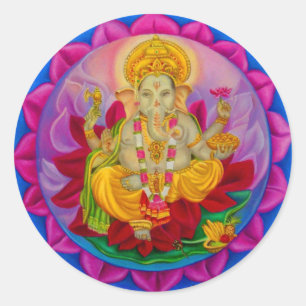 Pegatina Redonda Ganesh