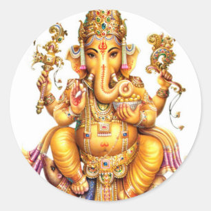 PEGATINA REDONDA GANESH AURA