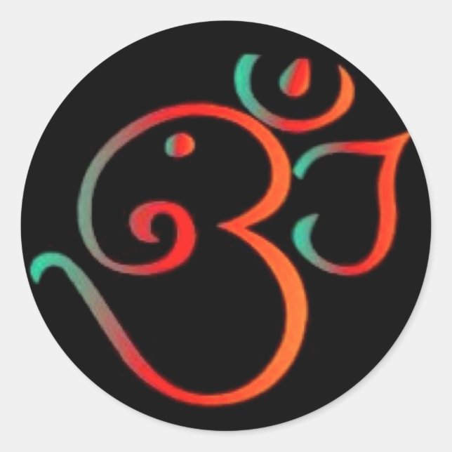 Pegatina Redonda Ganesh Om (Anverso)