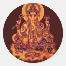 Pegatina Redonda Ganesh - Remover los obstáculos