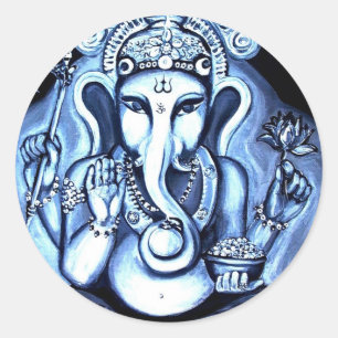 Pegatina Redonda Ganesha