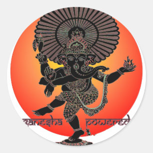 Pegatina Redonda Ganesha accionó