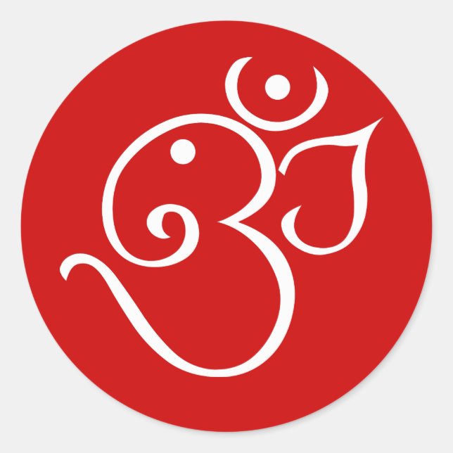 Pegatina Redonda Ganesha OM diseña diseño (Anverso)
