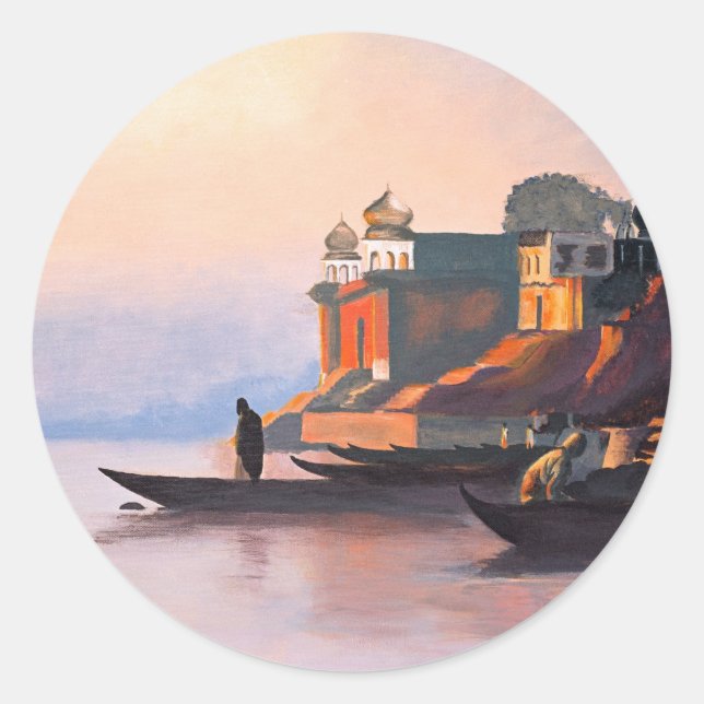 Pegatina Redonda GangesDawn (Anverso)