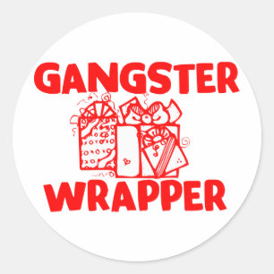 Pegatina Redonda Gangster Wrapper