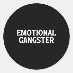 Pegatina Redonda Gangster - Yoga divertida meditación Salud Mental