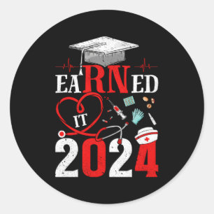 Pegatina Redonda Ganó En 2024 Para La Graduación De Enfermeras O Rn