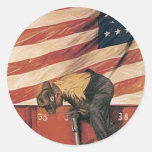 Pegatina Redonda Ganó Teamwork