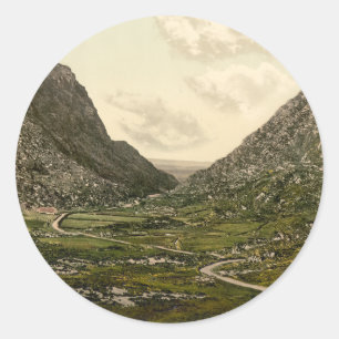 Pegatina Redonda Gap de Dunloe, Killarney, condado Kerry
