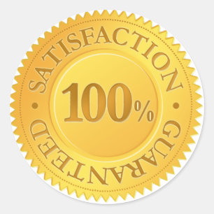 Pegatina Redonda Garantía del 100%