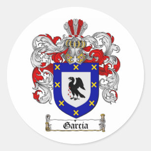 PEGATINA REDONDA GARCIA FAMILIAR CREST - GARCÍA