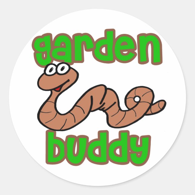 Pegatina Redonda Garden Buddy (Anverso)