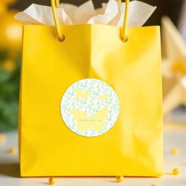 Pegatina Redonda Garden Party Gender Neutral Baby Shower (Subido por el creador)