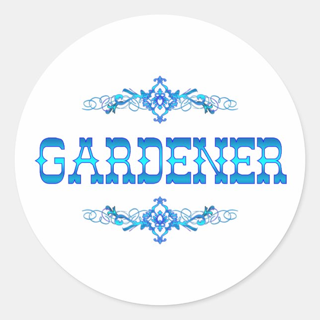 PEGATINA REDONDA GARDENER (Anverso)