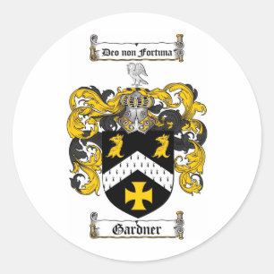 PEGATINA REDONDA GARDNER FAMILIAR CREST - GARDNER RECUBRIMIENTO DE