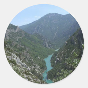 Pegatina Redonda Garganta de Verdon