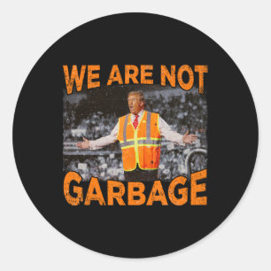 Pegatina Redonda Garge para Trump - No somos bandera Garge Mega 202