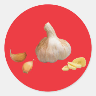 Pegatina Redonda Garlic