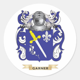 Pegatina Redonda Garner Coat of Arms (Family Crest)