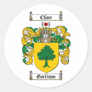 PEGATINA REDONDA GARRISON FAMILIAR CREST - GARRISON COAT OF ARMS