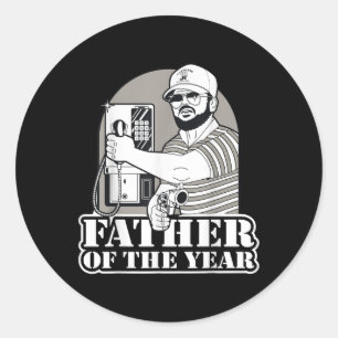 Pegatina Redonda Gary Plauche Shirt Padre Del Año Gary Plauche