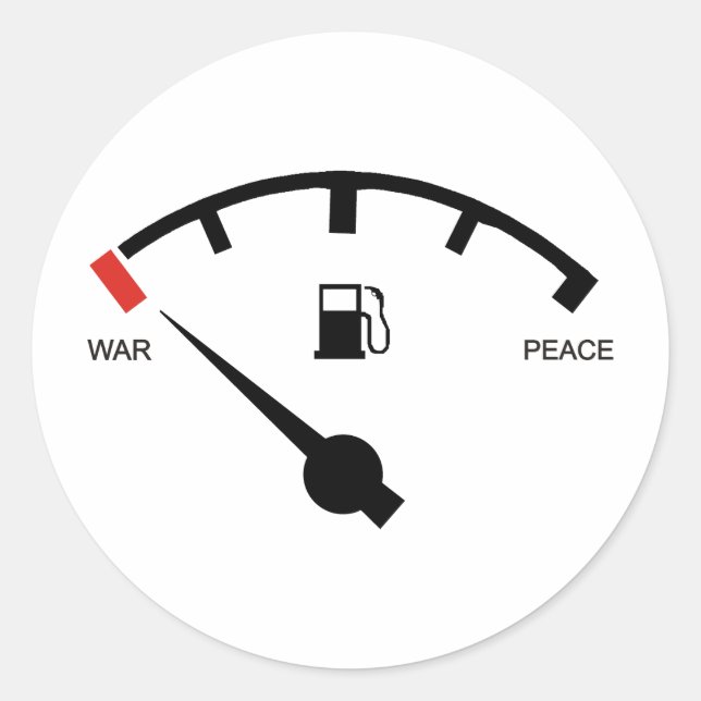 Pegatina Redonda Gasolina (Anverso)