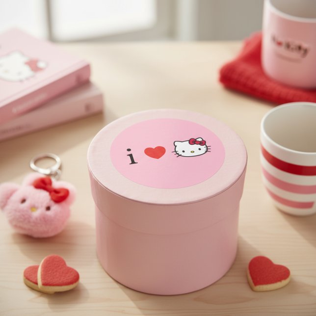 Pegatina Redonda Gatita (Subido por el creador)