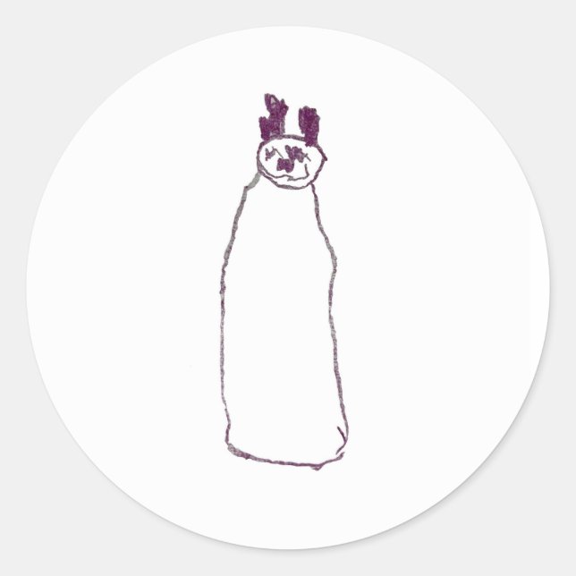 Pegatina Redonda Gato (Anverso)